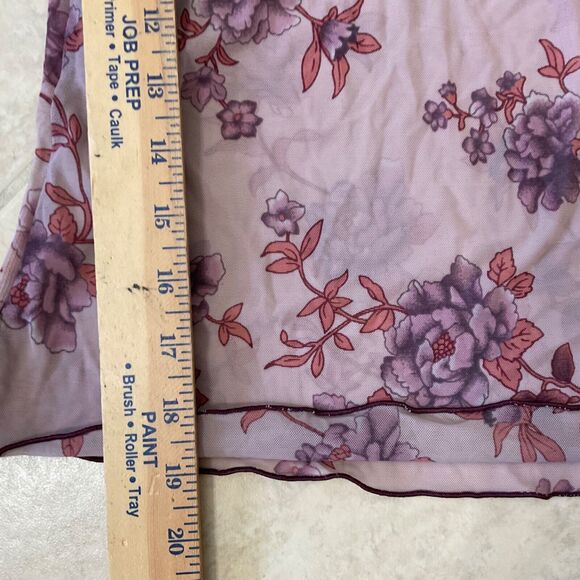 Donna L’Oren Gold Label Chemise Fairy Core Baby Doll floral purple size M Lace - Picture 8 of 9